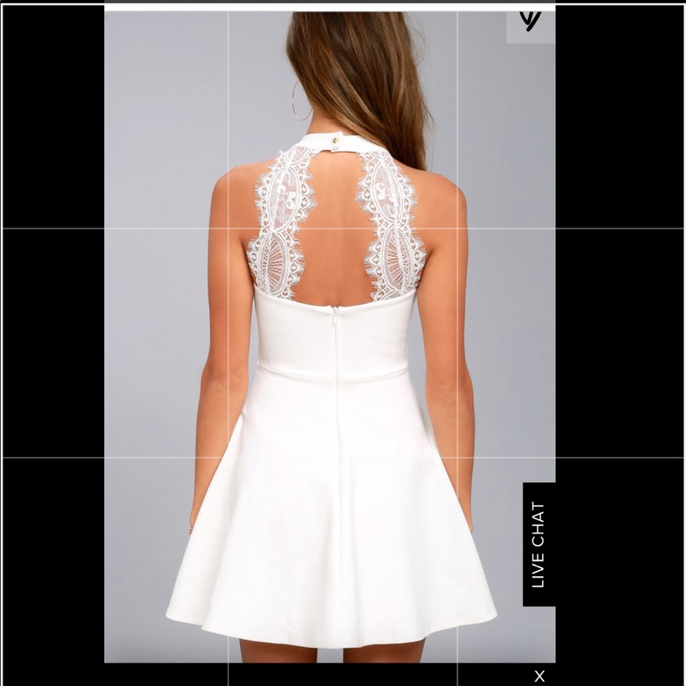 Lulu’s hometown girls white lace skater dress